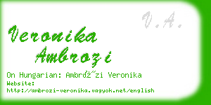 veronika ambrozi business card